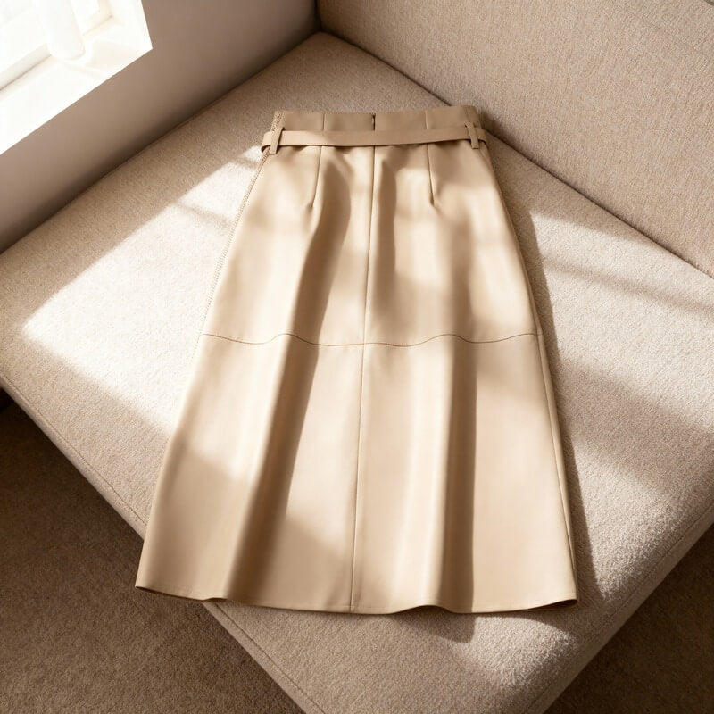 Florence – Long Leather Skirt