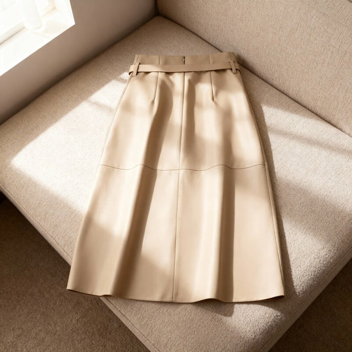 Florence – Long Leather Skirt