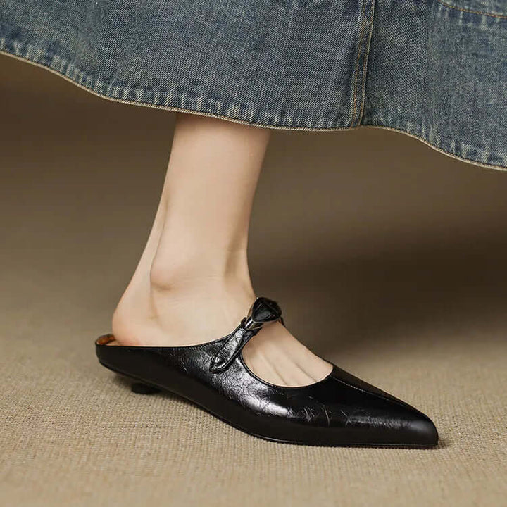 Charlotte - Handcrafted Genuine Leather Mules