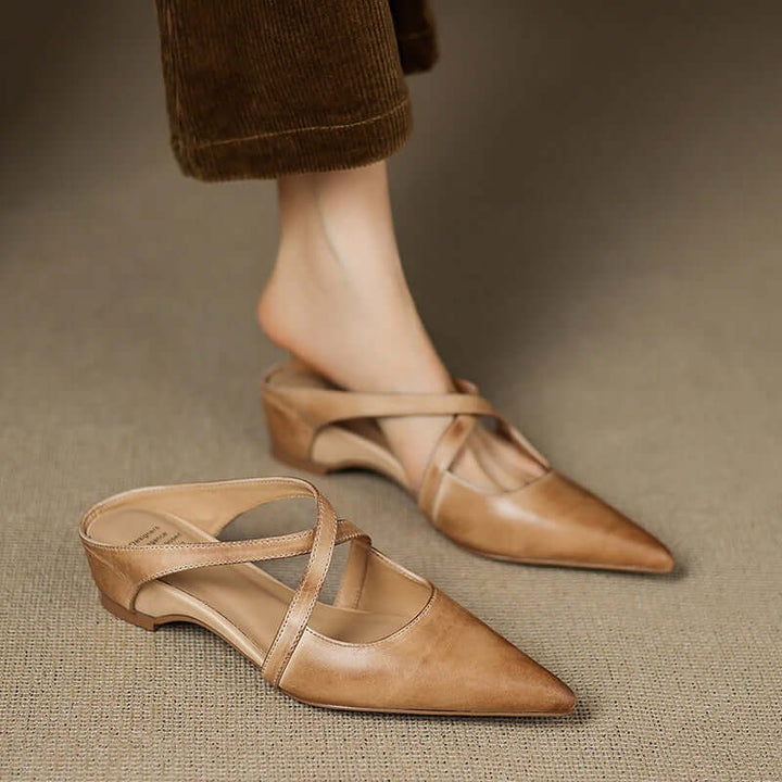 Sofia - Handcrafted Genuine Leather Mules