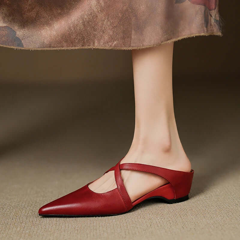 Sofia - Handcrafted Genuine Leather Mules