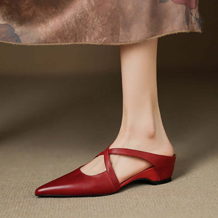 Sofia - Handcrafted Genuine Leather Mules