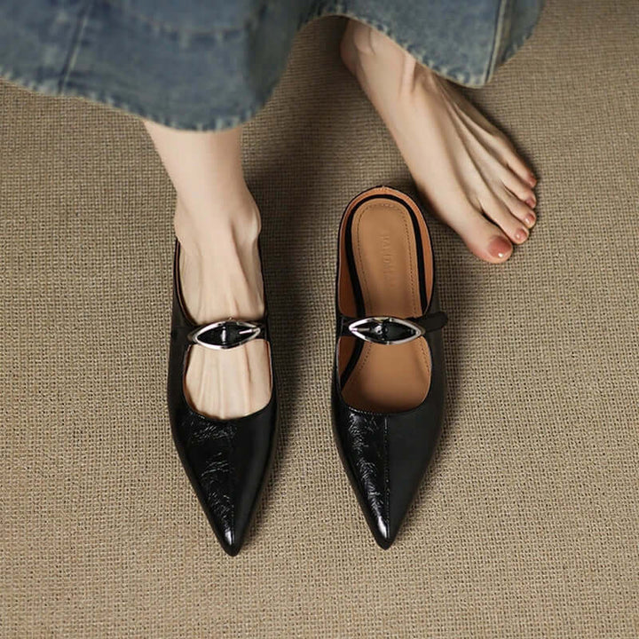 Charlotte - Handcrafted Genuine Leather Mules