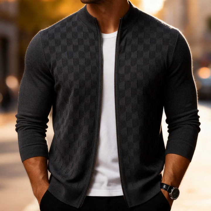 Nathan – Wool Zip Cardigan
