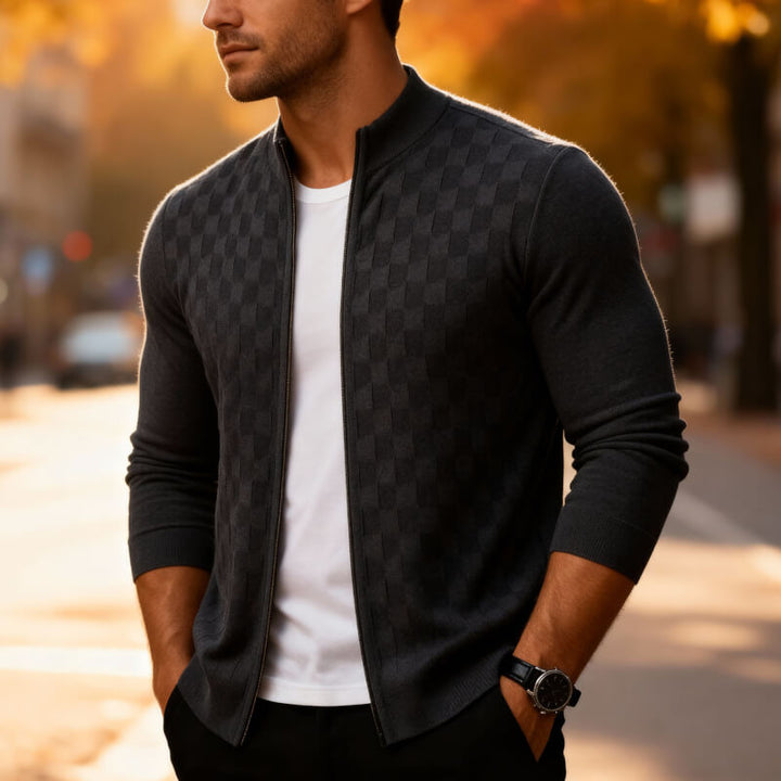 Nathan – Wool Zip Cardigan