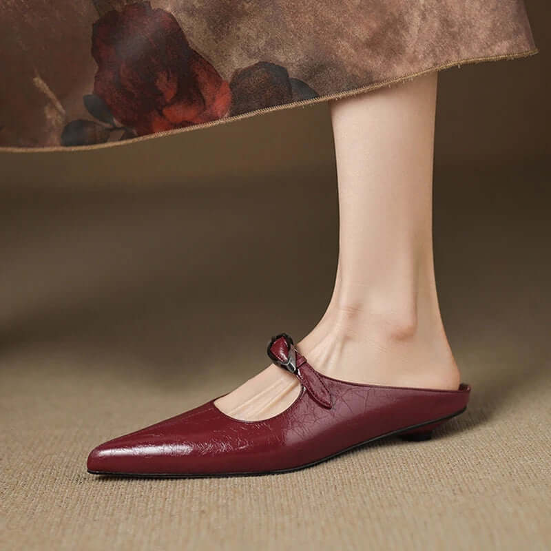 Charlotte - Handcrafted Genuine Leather Mules