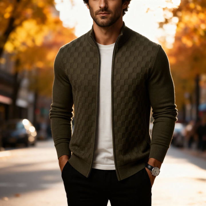 Nathan – Wool Zip Cardigan