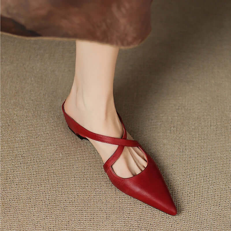 Sofia - Handcrafted Genuine Leather Mules