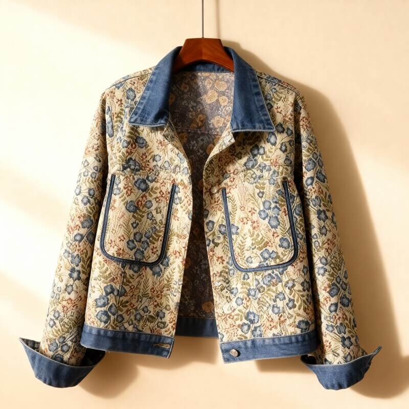 Victoria – Floral Denim Jacket