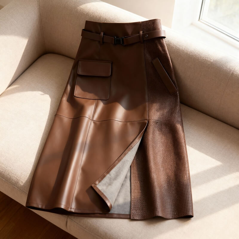 Florence – Long Leather Skirt