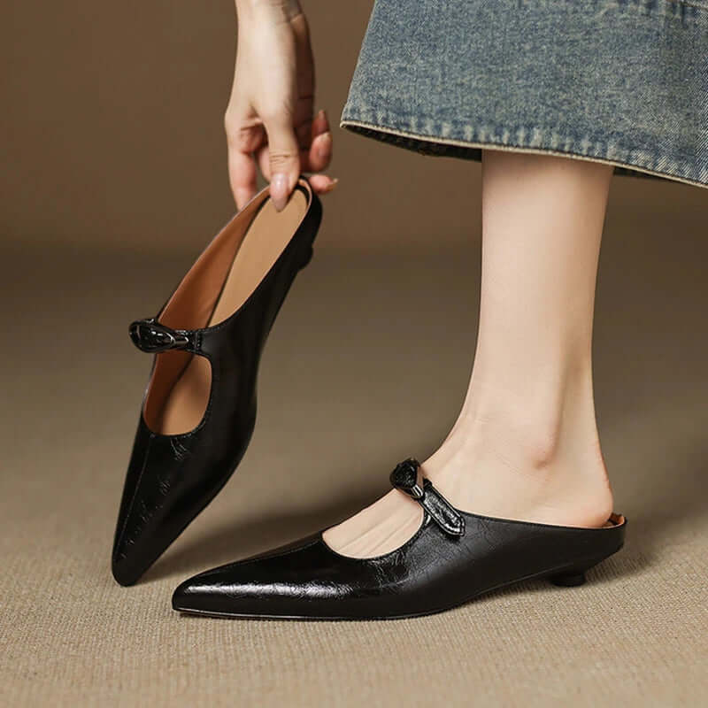 Charlotte - Handcrafted Genuine Leather Mules