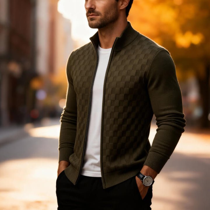 Nathan – Wool Zip Cardigan