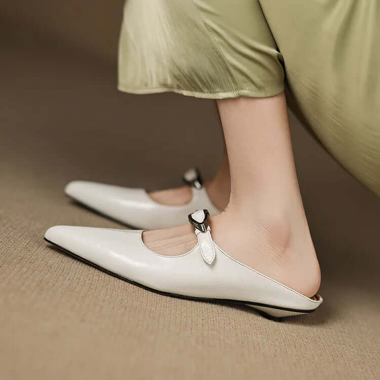 Charlotte - Handcrafted Genuine Leather Mules