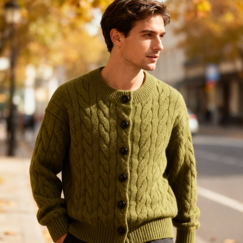 Taylor – Cable-Knit Cardigan