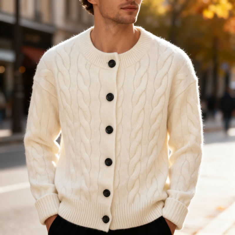 Taylor – Cable-Knit Cardigan