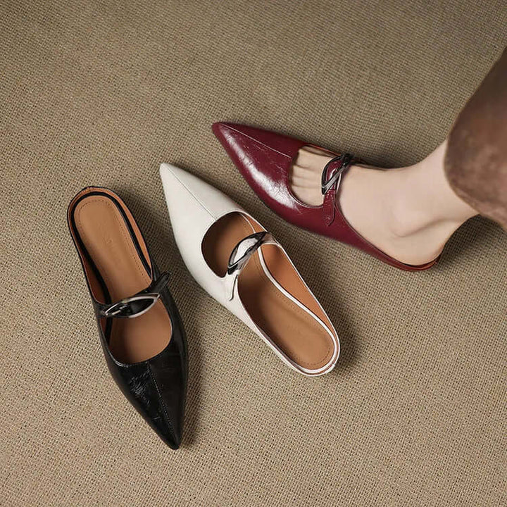 Charlotte - Handcrafted Genuine Leather Mules