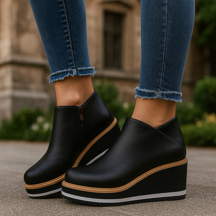 Stephanie - Wedge Ankle Boots