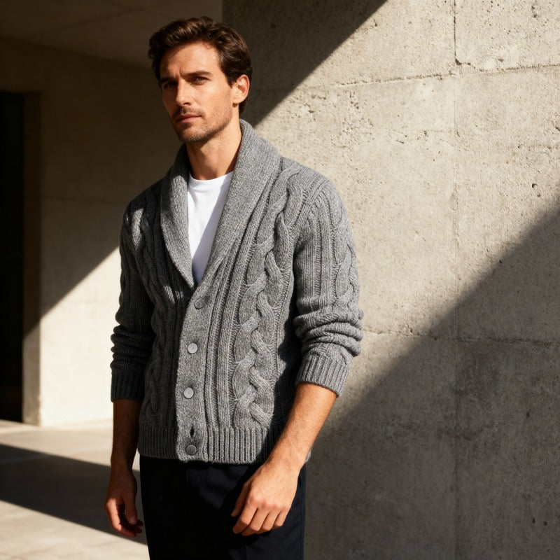Riccardo – Cable Knit Cardigan