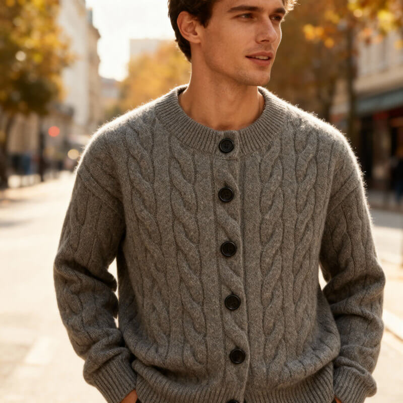 Taylor – Cable-Knit Cardigan