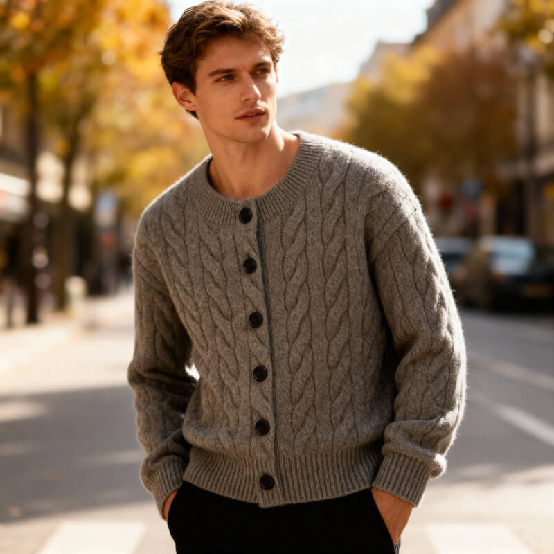 Taylor – Cable-Knit Cardigan