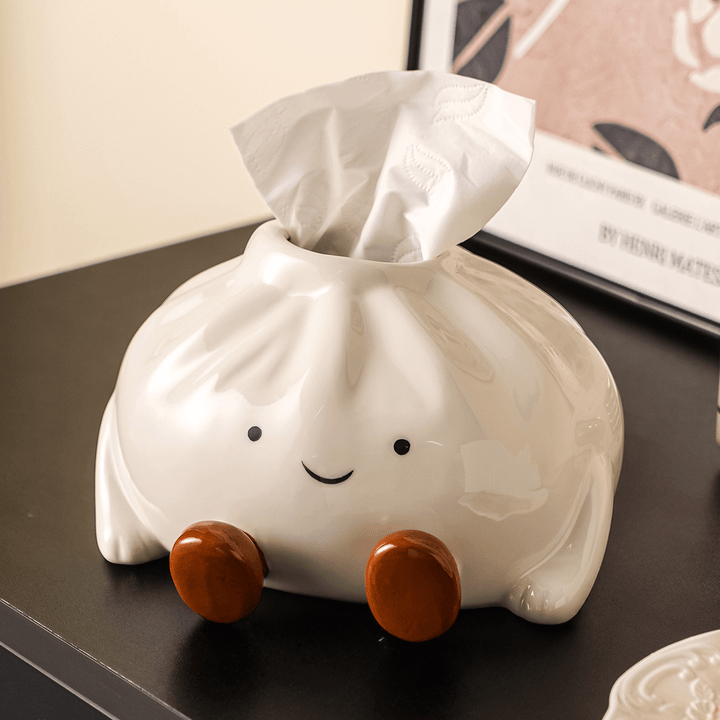 Ceramic Dumpling Tissue Box
