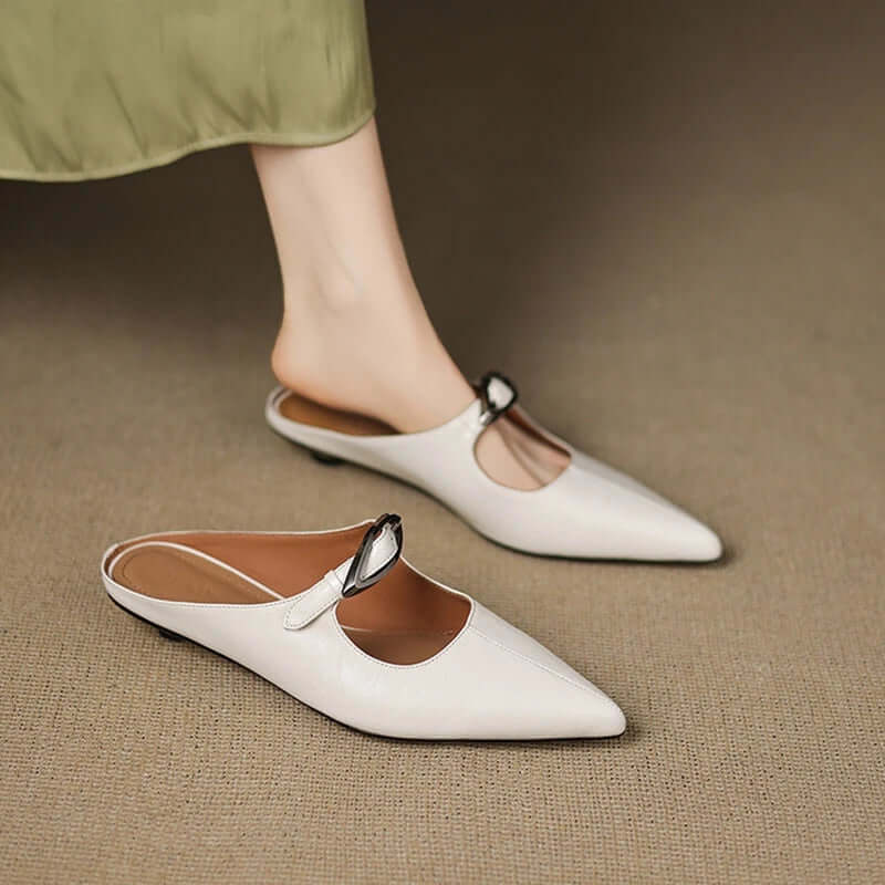 Charlotte - Handcrafted Genuine Leather Mules