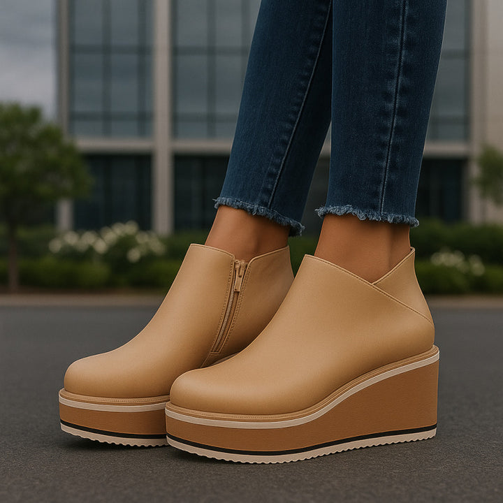 Stephanie - Wedge Ankle Boots