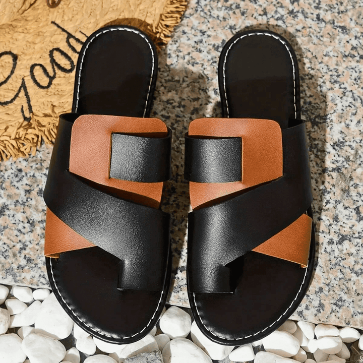 Leah - Cross Sandals