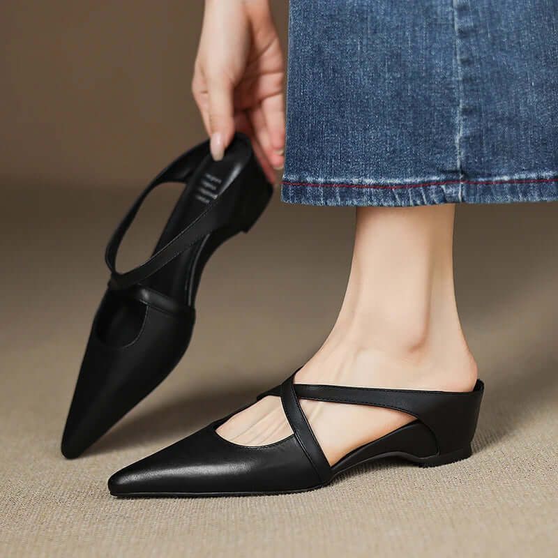Sofia - Handcrafted Genuine Leather Mules