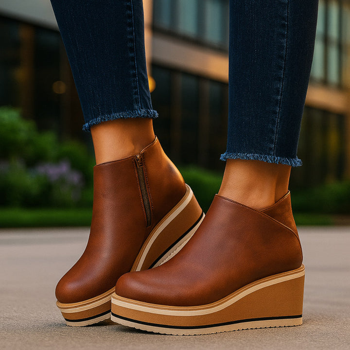 Stephanie - Wedge Ankle Boots