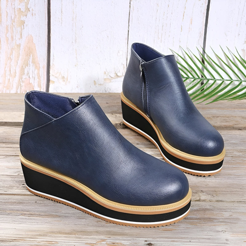 Stephanie - Wedge Ankle Boots