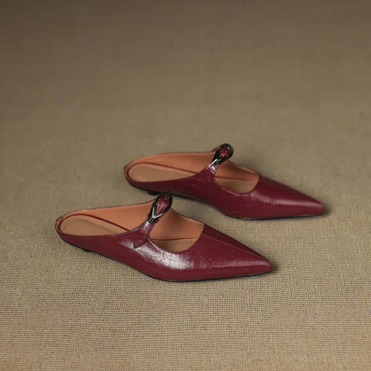 Charlotte - Handcrafted Genuine Leather Mules