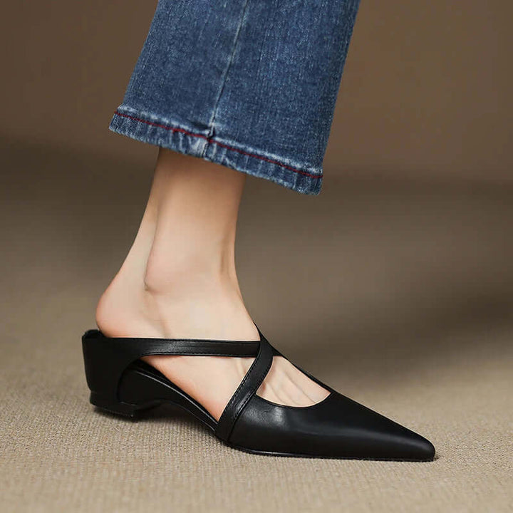 Sofia - Handcrafted Genuine Leather Mules