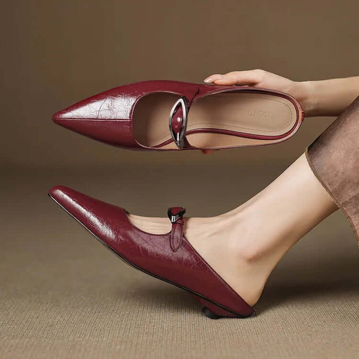 Charlotte - Handcrafted Genuine Leather Mules