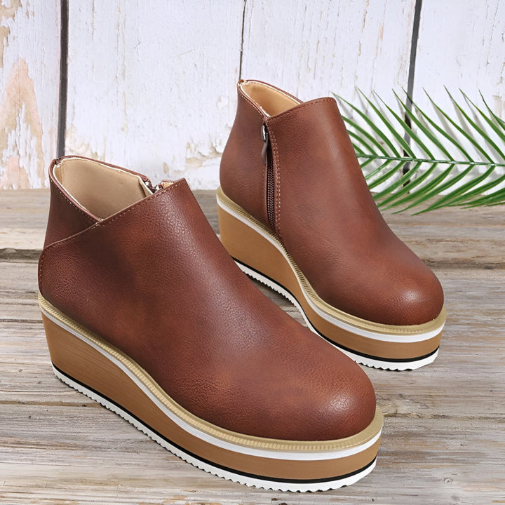 Stephanie - Wedge Ankle Boots
