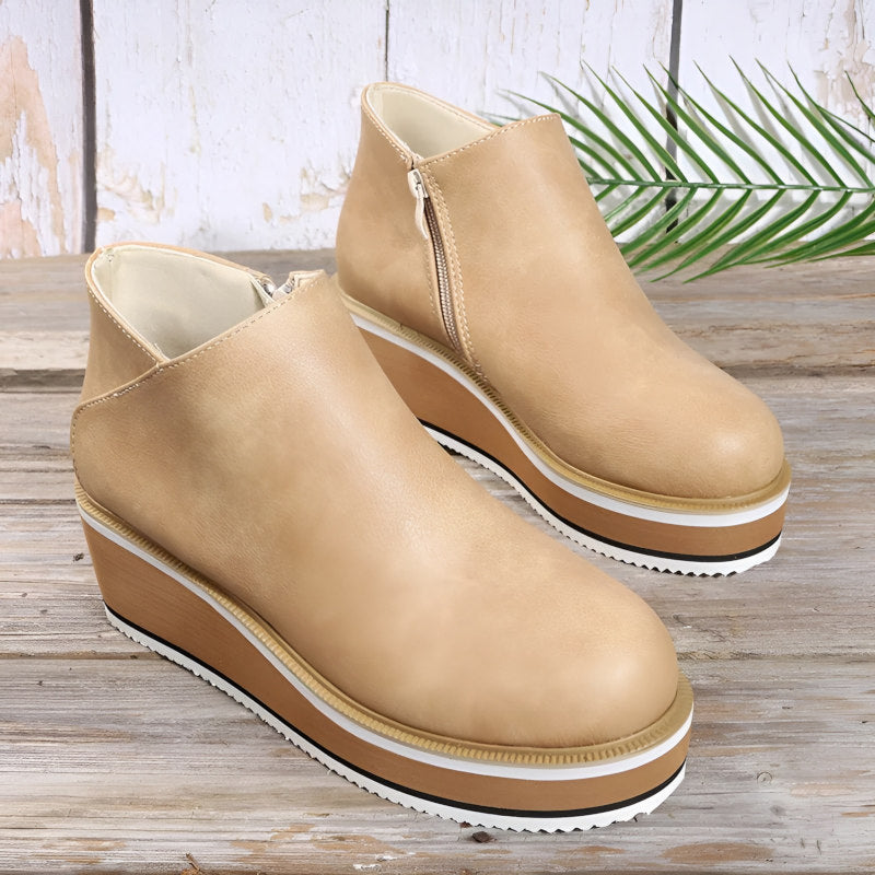 Stephanie - Wedge Ankle Boots