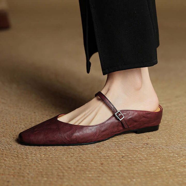 Elise - Handcrafted Genuine Leather Mules