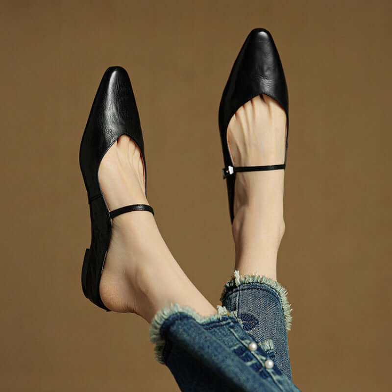 Elise - Handcrafted Genuine Leather Mules