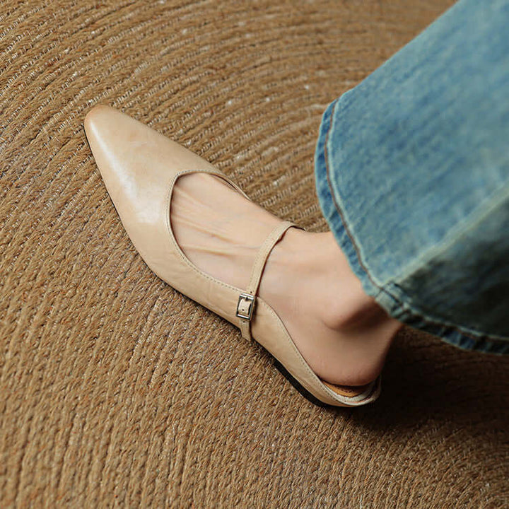 Elise - Handcrafted Genuine Leather Mules